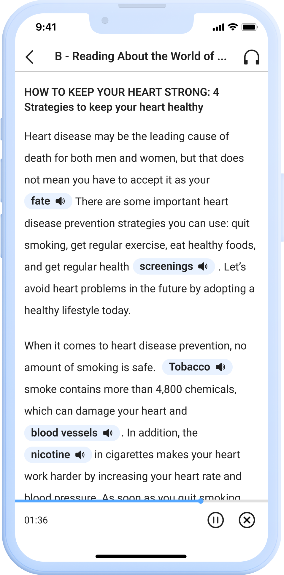 B - Reading About<br>the World of Medicine